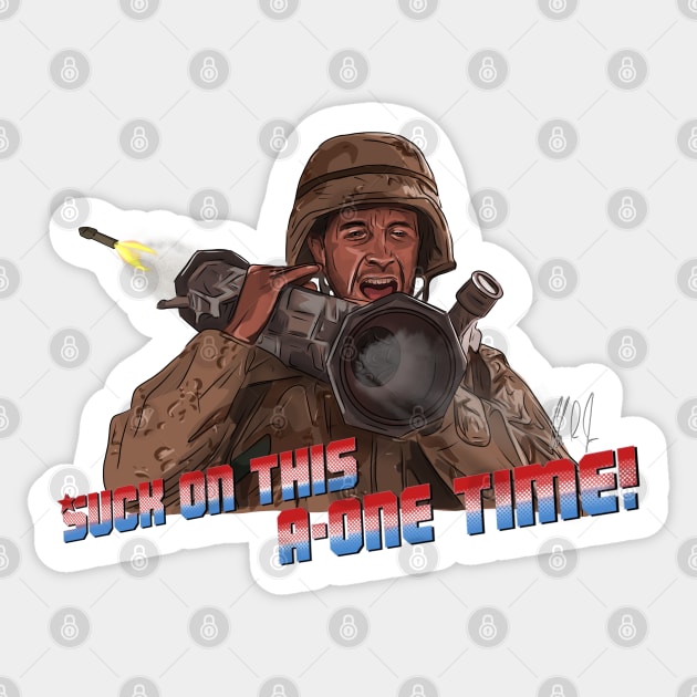 In the Army Now: A-One Time! Sticker by 51Deesigns